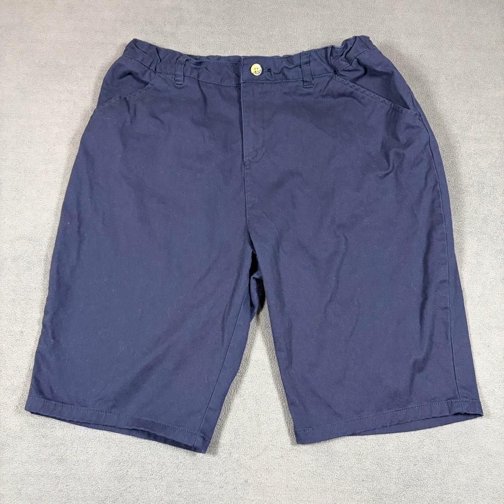 French Toast Shorts Girls 20.5 Plus Navy Blue School Uniform Stretch Twill